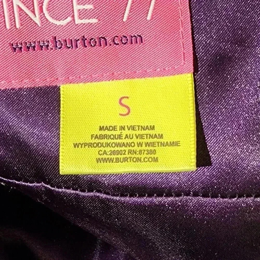 BURTON Dryride Women's Size Small Snow Ski Jacket Faux Fur Hood Purple Lined! - Picture 6 of 11